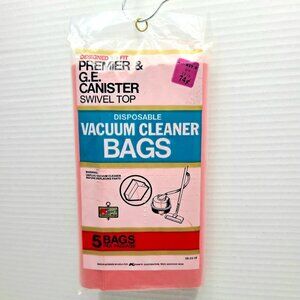 GE & Premier Canister Swivel Top Vacuum Cleaner Bags 5 Pack Disposable Kmart Vtg